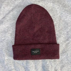 Rag & Bone Addison Beanie in Burgundy